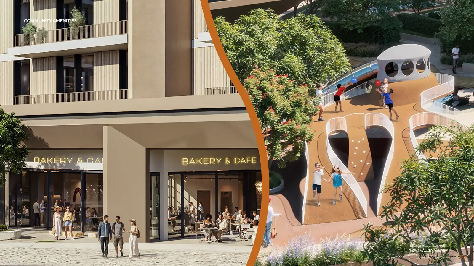 Community Plaza - Central gathering space for residents